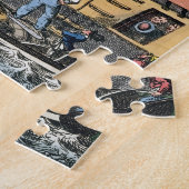 飛んでいるなミサイル発射機か騎馬水兵(色のengravi ジグソーパズル (側面)