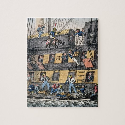 飛んでいるなミサイル発射機か騎馬水兵(色のengravi ジグソーパズル (縦)