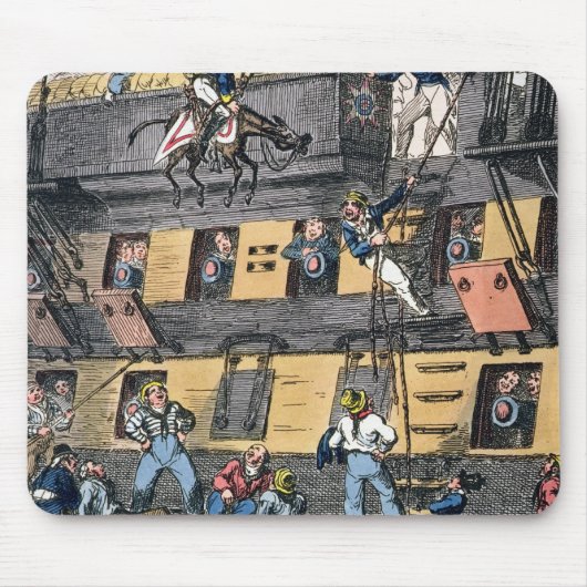 飛んでいるなミサイル発射機か騎馬水兵(色のengravi マウスパッド (正面)