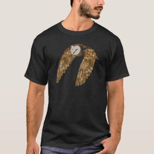 飛んでいるなメンフクロウのコラージュ Tシャツ