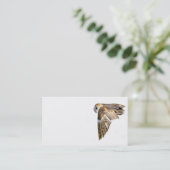 飛んでいるなメンフクロウの名刺 名刺 (スタンド正面)