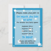 飛んでいるなユニコーンのカスタマイズ可能な誕生日の招待状 招待状 (裏面)