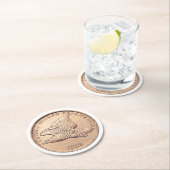 飛んでいるなワシのペニー ラウンドペーパーコースター (インサイチュ)