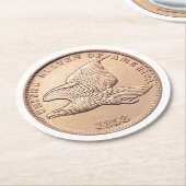 飛んでいるなワシのペニー ラウンドペーパーコースター (アングル)