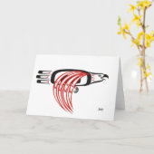 飛んでいるなワシ カード (黄色い花)