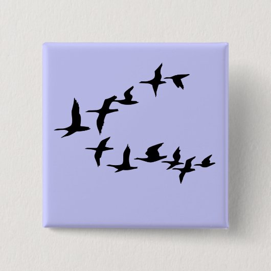 飛んでいるな南ガチョウボタン 缶バッジ (正面)