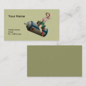 飛んでいるな女性のカーボーイ 名刺 (正面/裏面)