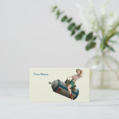 飛んでいるな女性のカーボーイV2 名刺 (スタンド正面)