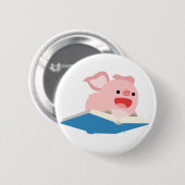 飛んでいるな本および漫画のブタボタンのバッジ 缶バッジ (正面&裏面)