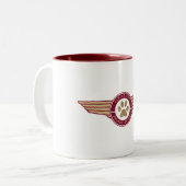 飛んでいるな毛皮-コーヒー/茶マグ ツートーンマグカップ (正面左)