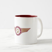 飛んでいるな毛皮-コーヒー/茶マグ ツートーンマグカップ (正面右)