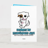 飛んでいるな気球のブタのバースデー・カード カード (裏面)