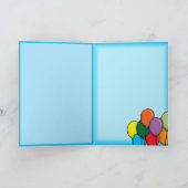 飛んでいるな気球のブタのバースデー・カード カード (内部)