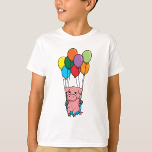 飛んでいるな気球のブタ Tシャツ