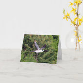飛んでいるな水潜り鳥Notecard カード (黄色い花)