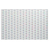 飛んでいるな深紅のコンゴウインコのオウムの生地 ファブリック (ヤード)