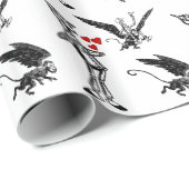 飛んでいるな猿の錫の人のオズの魔法使いのペーパー愛 ラッピングペーパー (ロールコーナー)