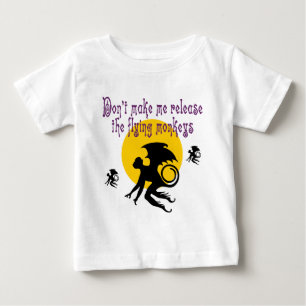 飛んでいるな猿のTシャツ ベビーTシャツ