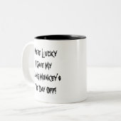 飛んでいるな猿 ツートーンマグカップ (正面左)