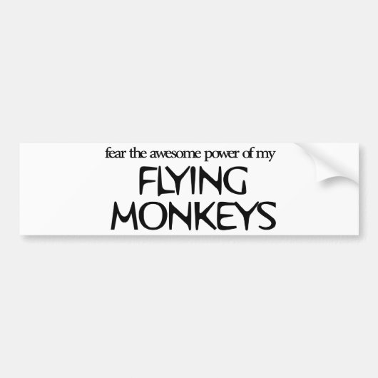 飛んでいるな猿 バンパーステッカー (正面)
