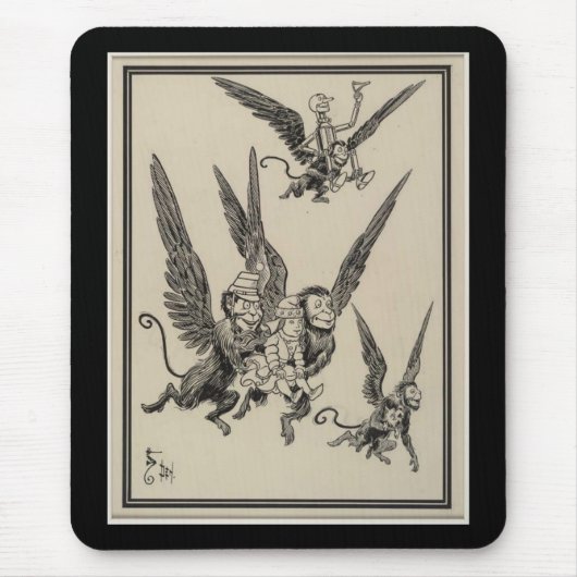 飛んでいるな猿 マウスパッド (正面)