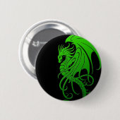 飛んでいるな種族のドラゴン-黒の緑 缶バッジ (正面&裏面)