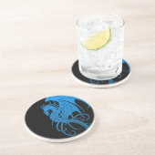 飛んでいるな種族のドラゴン-黒の青 コースター (側面)