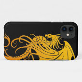 飛んでいるな種族のドラゴン-黒の黄色 Case-Mate iPhoneケース (裏面(横))