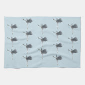 飛んでいるな素晴らしい青鷲パターン キッチンタオル (横)