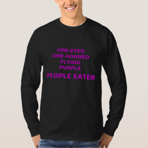 飛んでいるな紫色の人々の食べる人 Tシャツ