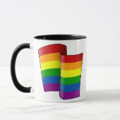 飛んでいるな虹のプライドのマグ マグカップ (左)