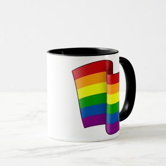 飛んでいるな虹のプライドのマグ マグカップ (正面右)