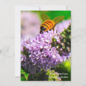 飛んでいるな蜂5 x 7表現または挨拶状 サンキューカード (裏面)
