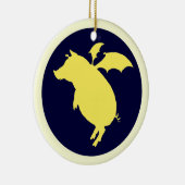 飛んでいるな豚のよう セラミックオーナメント (右)