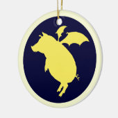 飛んでいるな豚のよう セラミックオーナメント (左)