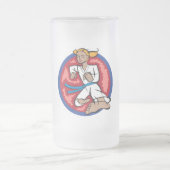 飛んでいるな蹴り フロストグラスビールジョッキ (中央)