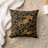 飛んでいるな金鳥のアラベスク クッション (ブランケット)