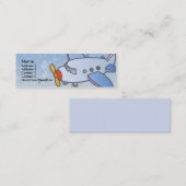 飛んでいるな飛行機の細いプロフィールカード スキニー名刺 (正面/裏面)