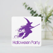 飛んでいるな魔法使いのシルエットのハローウィンパーティの招待2 招待状 (スタンド正面)