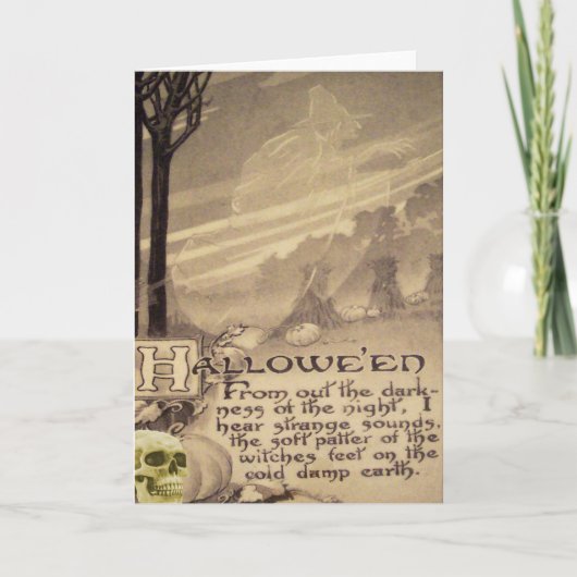 飛んでいるな魔法使いのスカルのカボチャ カード (正面)