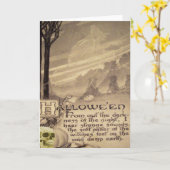 飛んでいるな魔法使いのスカルのカボチャ カード (黄色い花)