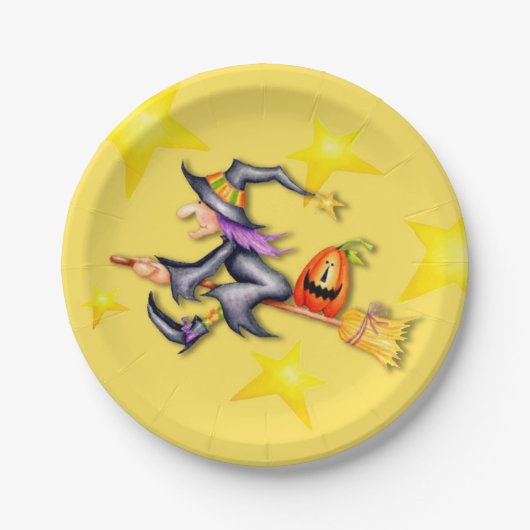 飛んでいるな魔法使い ペーパープレート (正面)