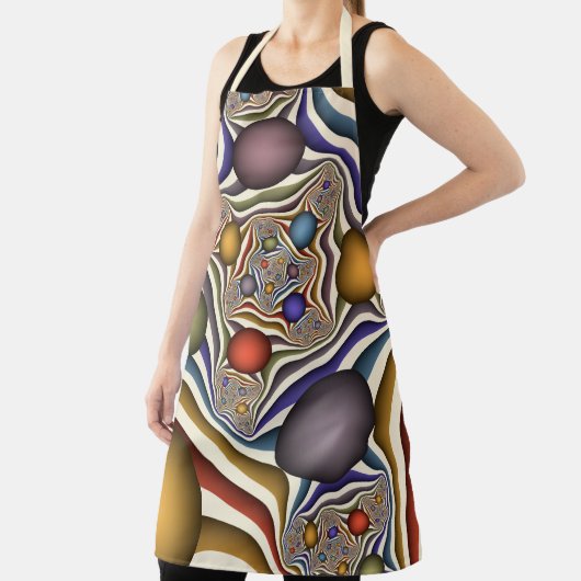 飛んでいるアップカラフルモダン抽象芸術 エプロン (インサイチュ)