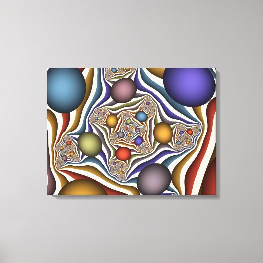 飛んでいるアップカラフルモダン抽象芸術 キャンバスプリント (正面)