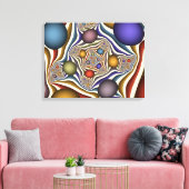 飛んでいるアップカラフルモダン抽象芸術 キャンバスプリント (インサイチュ (リビング))