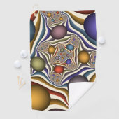 飛んでいるアップカラフルモダン抽象芸術 ゴルフタオル (インサイチュ)