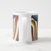 飛んでいるアップカラフルモダン抽象芸術 ジャンボコーヒーマグカップ (裏面)