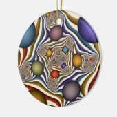 飛んでいるアップカラフルモダン抽象芸術 セラミックオーナメント (左)