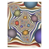 飛んでいるアップカラフルモダン抽象芸術 テーブルクロス (正面)