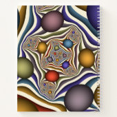 飛んでいるアップカラフルモダン抽象芸術 ノートブック (裏面)